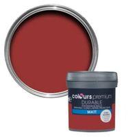 colours classic red matt emulsion paint 50ml tester pot