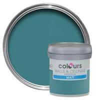 Colours Barbados Blue Matt Emulsion Paint 50ml Tester Pot