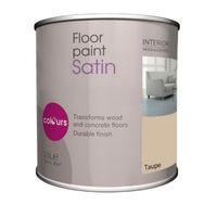 Colours Taupe Satin Floor Paint 2.5L