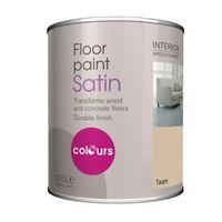 colours taupe satin floor paint 750ml