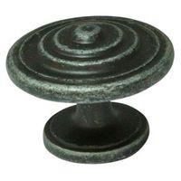 Cooke & Lewis Hammered Pewter Effect Round Cabinet Knob Pack of 1