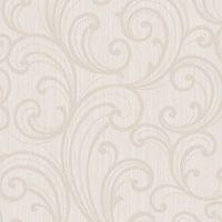 Colours Sarika Brown & Taupe Scroll Raised Texture with Glitter Wallpaper