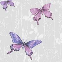 Colours Flutter Pink & Purple Butterfly Glitter Effect Wallpaper