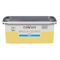 Colours Buttercup Matt Emulsion Paint 2.5L