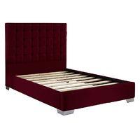 Coppella Fabric Divan Bed Frame Aubergine Chenille Fabric Single 3ft