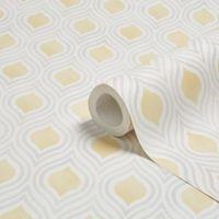 Colours Ailsa Soft Lemon Geometric Wallpaper