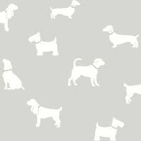 Colours Pooch Grey Dogs Mica Effect Wallpaper