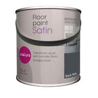 colours black ash satin floor paint 25l