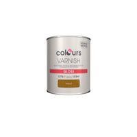 colours indoor walnut gloss wood varnish 750ml