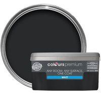 Colours Premium Black Matt Emulsion Paint 2.5L