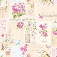 colours inady pink floral patchwork wallpaper