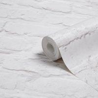 Colours White Painted Brick Wallpaper