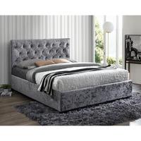 cologne crushed velvet bed frame double