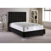 coppella velvet bed and mattress set black velvet fabric small double  ...