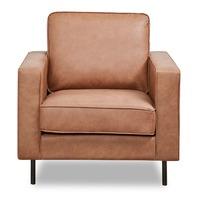 Connor Faux Leather Armchair Brown