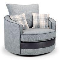 Costa Swivel Chair Black and Grey