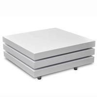 Coffee Table 3 Layers White High Gloss