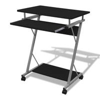 computer desk pull out tray furniture office student table black