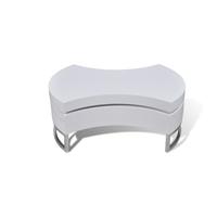 coffee table shape adjustable high gloss white