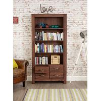 Cordoba Solid Walnut 4 Drawer Bookcase