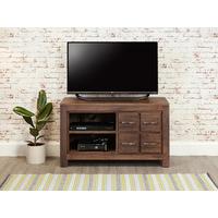 cordoba solid walnut 4 drawer tv cabinet