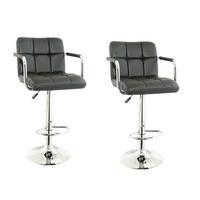 Corin Bar Chairs In Black Faux Leather in A Pair