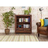 Cordoba Solid Walnut 2 Drawer Low Bookcase