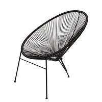 Cornis Lounge Chair In Black With Metal Frame