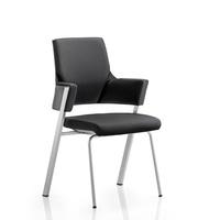 cooper visitor office chair in black fabric