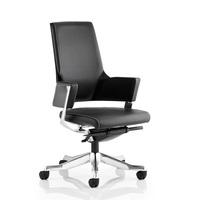 cooper office chair in black bonded leather with medium back