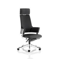 cooper office chair in black fabric with high back