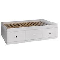 Coroner Cabin Bed In White Washed With 3 Drawers