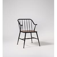 Corella dining chair in Mango wood & Black iron