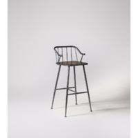 Corella stool in Mango wood & Gunmetal