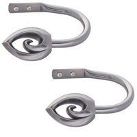 Colours Vulcain Nickel Effect Flame Curtain Hold Backs Pack of 2