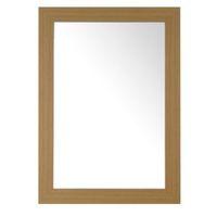 colours bullnose oak effect framed rectangular mirror h1060mm w 760mm