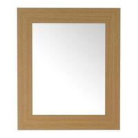 colours bullnose oak effect framed rectangular mirror h660mm w 550mm