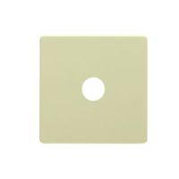 Colours White Chocolate Coaxial / Dimmer Switch Front Plate
