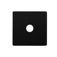 Colours Black Coaxial / Dimmer Switch Front Plate