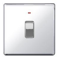 Colours 20A Double Pole Chrome Effect Switch