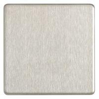 Colours 1-Gang Single Brushed Steel Blanking Plate