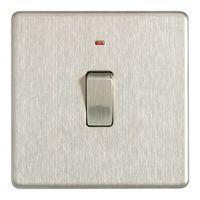 Colours 20A Double Pole Brushed Switch