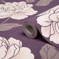 Colours Ella Purple & White Floral Wallpaper