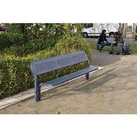 CONVIVIALE SEAT - l 2000MM - STEEL STRUCTURE, SEAT & BACK REST ZINC PRIMED & PAINTED PROCITY GRE