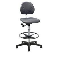 COMFORT CHAIR, PLASTIC BASE, SEAT HEIGHT 63 - 89CM WITH BLACK FOOTRING