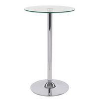 COMO POSEUR ROUND CLEAR GLASS TABLE