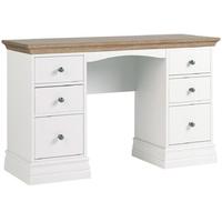 Corndell Annecy Oak Top Double Pedestal Dressing Table