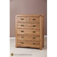 Country Oak Chest of Drawer - 4+2 Drawer