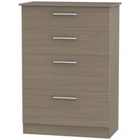 Contrast Toronto Walnut Chest of Drawer - 4 Drawer Deep