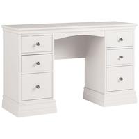 Corndell Annecy White Double Pedestal Dressing Table